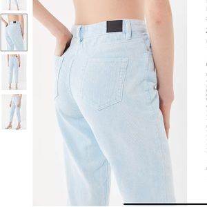 BDG Color Corduroy High-Rise Mom Pant - Light Blue